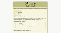 Desktop Screenshot of carlislewinery-store.com